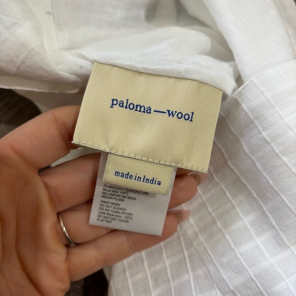 Paloma Wool Laura Dress in White 100% Cotton Size 34 US 2 - Picture 11 of 14